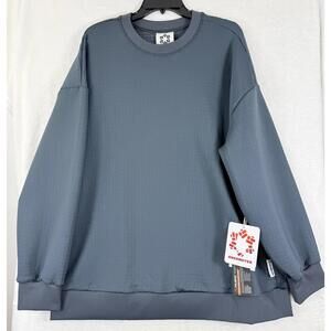 Obermeyer Explorer Tech Crew Mens Large Sweatshirt Pullover Blue New NWT